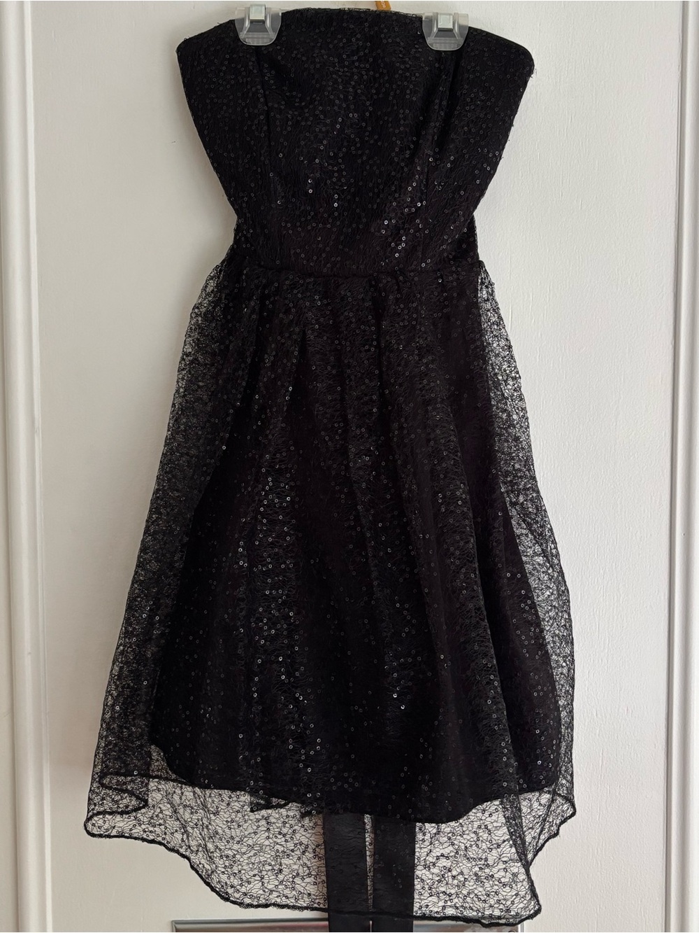 Delia’s Strapless Black Sequin Party Dress